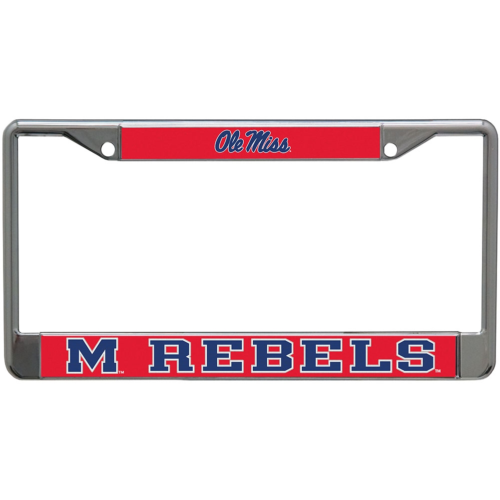 Mississippi Ole Miss Rebels Metal License Plate Frame W/Domed Acrylic ...