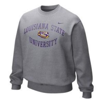 Team Nike LSU Tigers Purple Center Swoosh Embroidered Hoodie