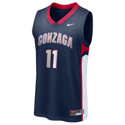 Nike Gonzaga Bulldogs Replica Basketball Jersey - #11 Navy