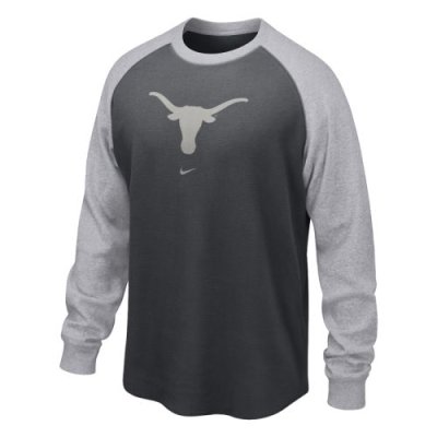 Nike Texas Longhorns Long-sleeve Waffle Crew Shirt