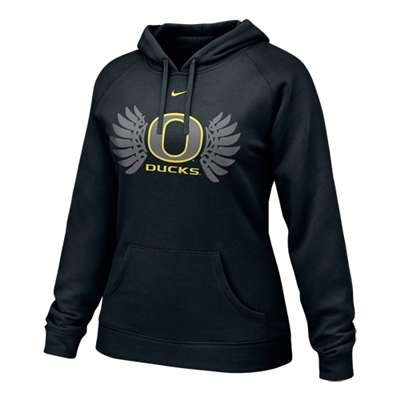 Nike Oregon Ducks Womens Hooded Sweatshirt - Wings Logo