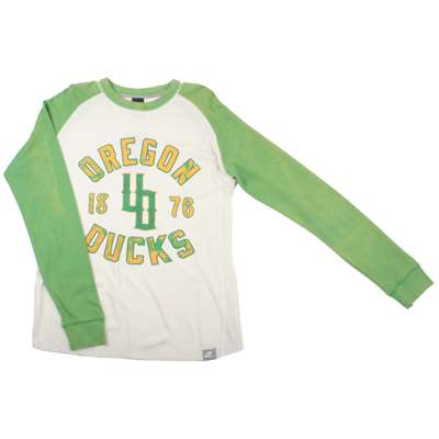 Nike Oregon Ducks Vault Washed Waffle Graphic Crew Top