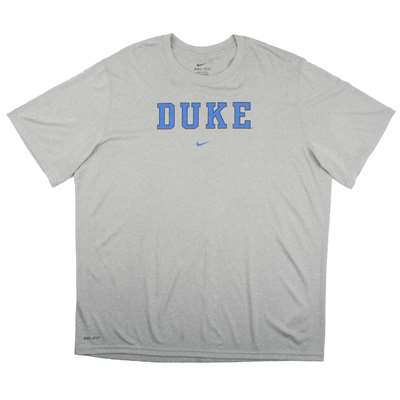 Nike Duke Blue Devils Dri-FIT Logo Legend T-Shirt - Grey