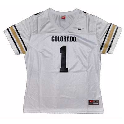 Nike Colorado Buffaloes Buffaloes Womens Replica Football Jersey - #1 White