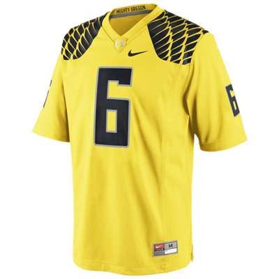 Nike Oregon Ducks Wings Game Football Jersey - #6