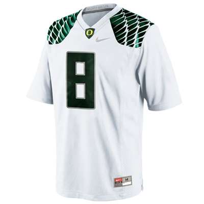 Nike Oregon Ducks Replica Football Jersey - #8 White