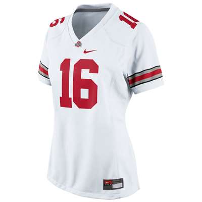 Nike Ohio State Buckeyes Women's Football Game Jersey - White