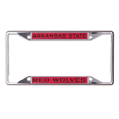 Arkansas State Red Wolves Metal Inlaid Acrylic License Plate Frame