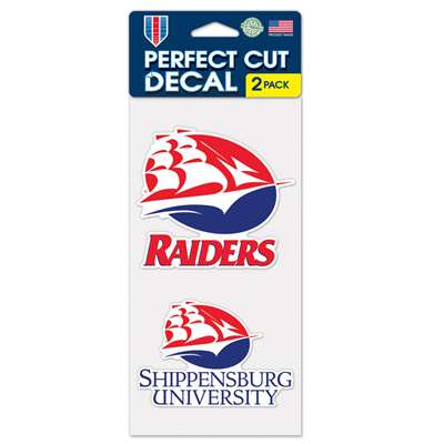 Shippensburg Raiders Perfect Cut Decal 4" x 4" - Set of 2