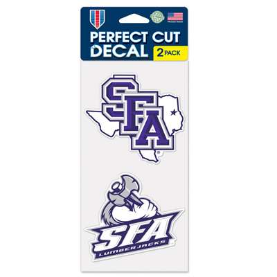 Stephen F Austin Lumberjacks Perfect Cut Decal 4" x 4" - Set of 2