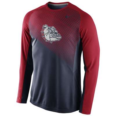 Nike Gonzaga Bulldogs Long Sleeve Fearless Shootaround Shirt