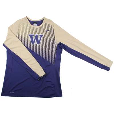 Nike Washington Huskies Long Sleeve Fearless Shootaround Shirt