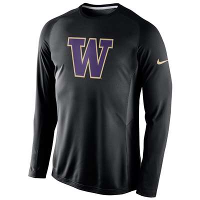 Nike Washington Huskies Long Sleeve Disruption Shooting Shirt