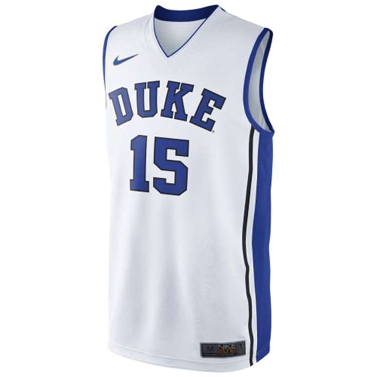 Nike Duke Blue Devils Replica Basketball Jersey - #15 - White