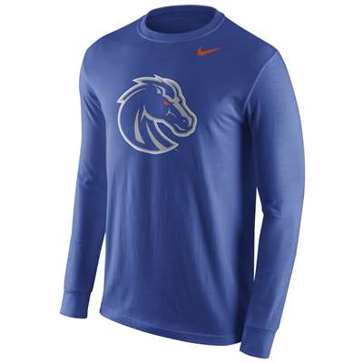 Nike Boise State Broncos Cotton Long Sleeve Logo T-Shirt