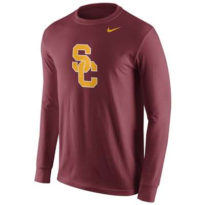 Nike USC Trojans Cotton Long Sleeve Logo T-Shirt