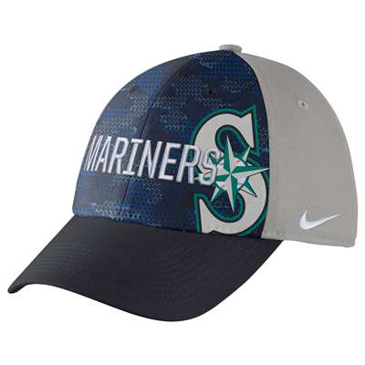 Nike Seattle Mariners Classic Print Swoosh Flex Hat