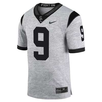 Nike USC Trojans Gridiron Football Jersey - #9 Grey