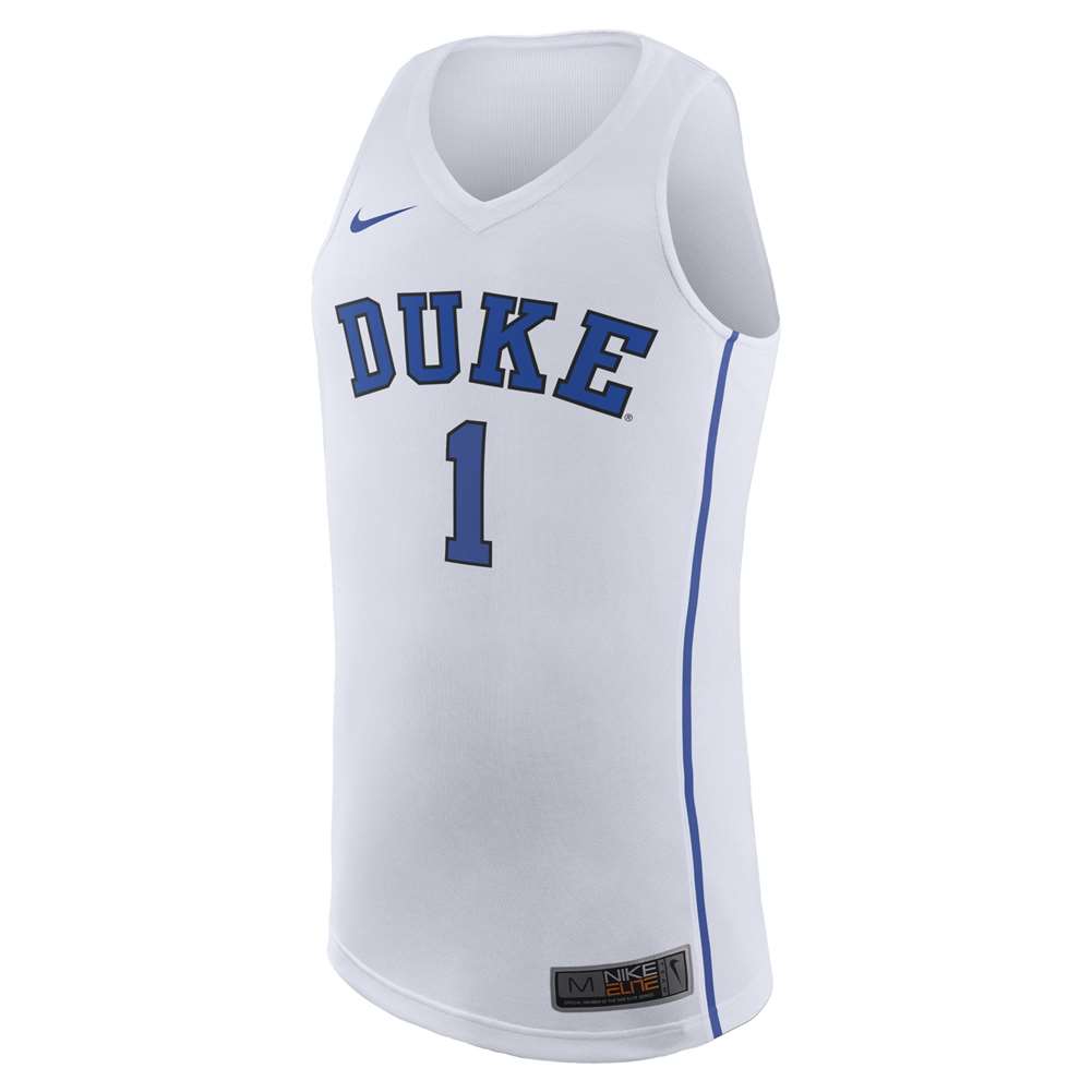 Nike Duke Blue Devils Replica Basketball Jersey - #1 - White