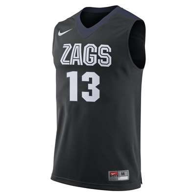 Nike Gonzaga Bulldogs Replica Basketball Jersey - #13 - Black