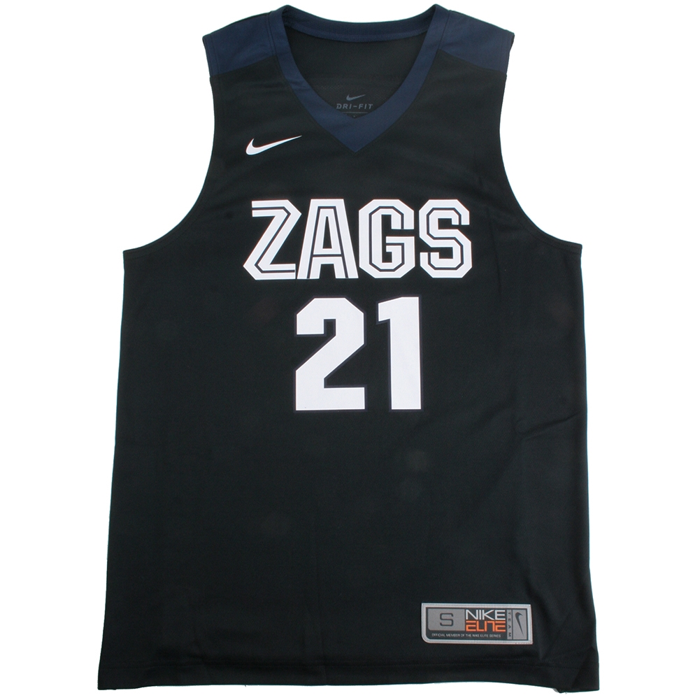 Nike Gonzaga Bulldogs Replica Basketball Jersey 21 Black