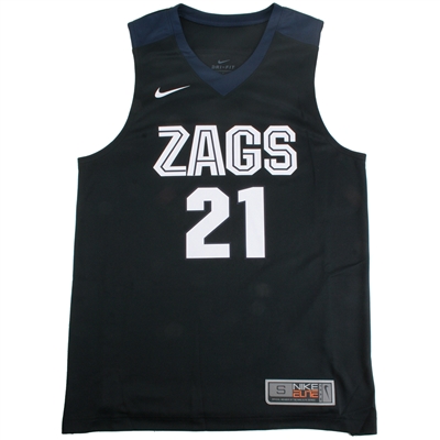 Nike Gonzaga Bulldogs Replica Basketball Jersey - #21 - Black