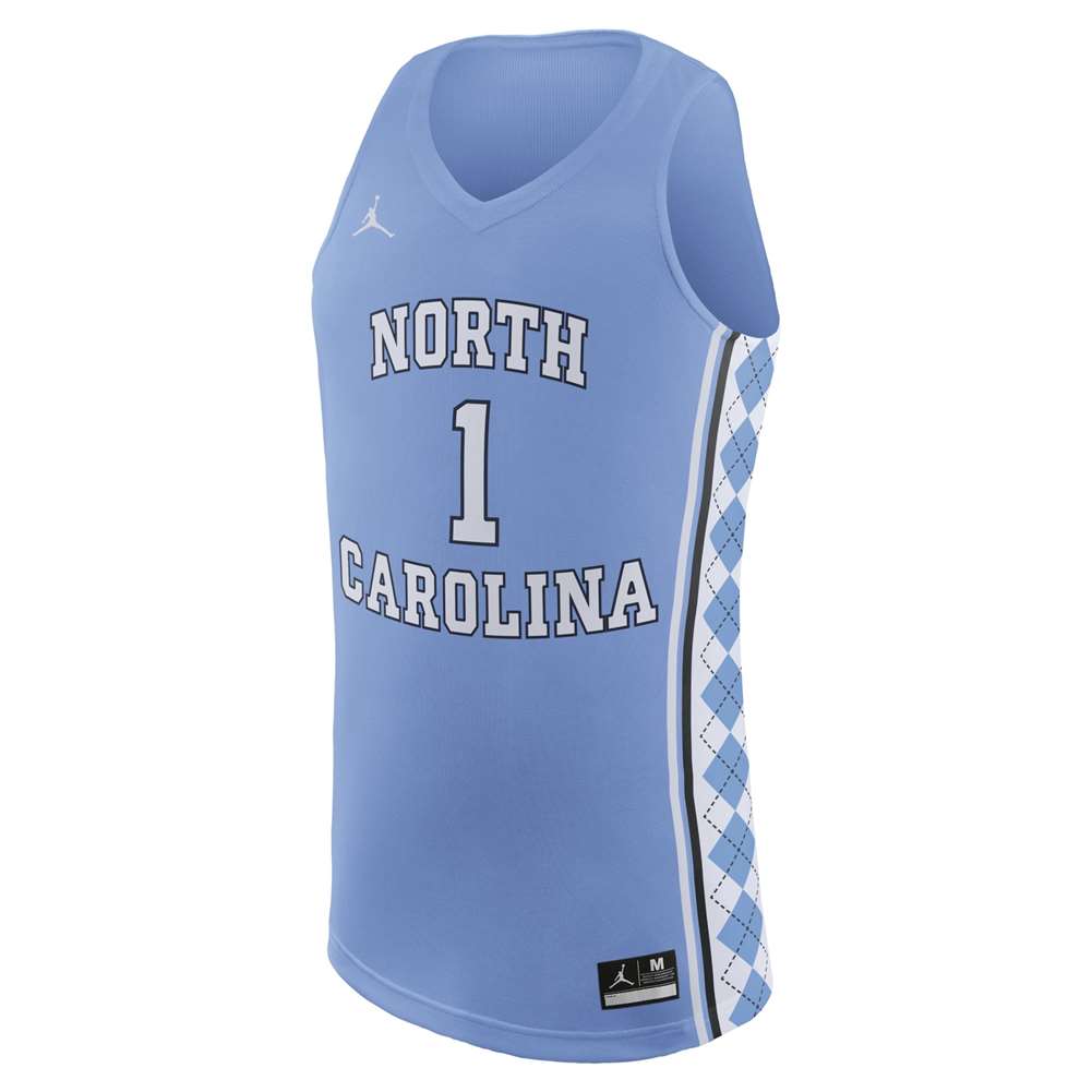 Nike North Carolina Tar Heels Replica Basketball Jersey - #1 - Light Blue