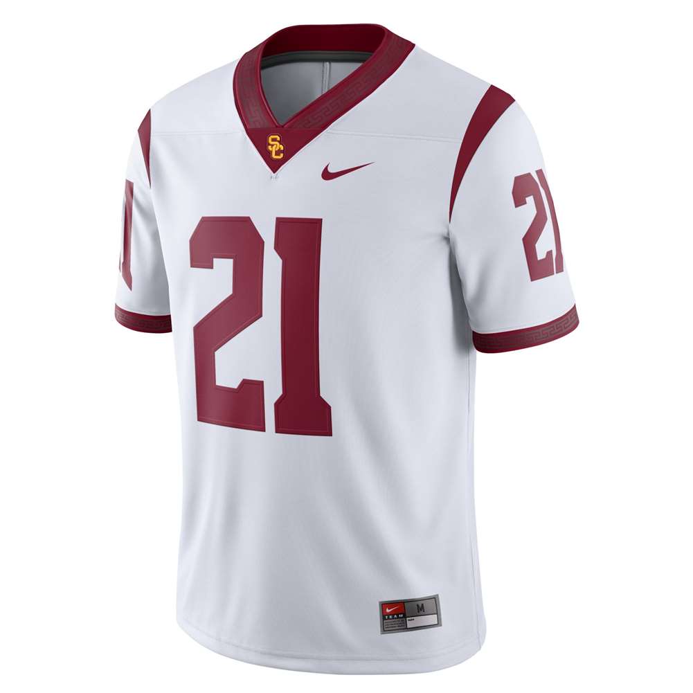 Nike USC Trojans Game Football Jersey - #21 White