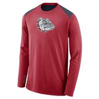 Nike Gonzaga Bulldogs Long Sleeve Shooter Shirt