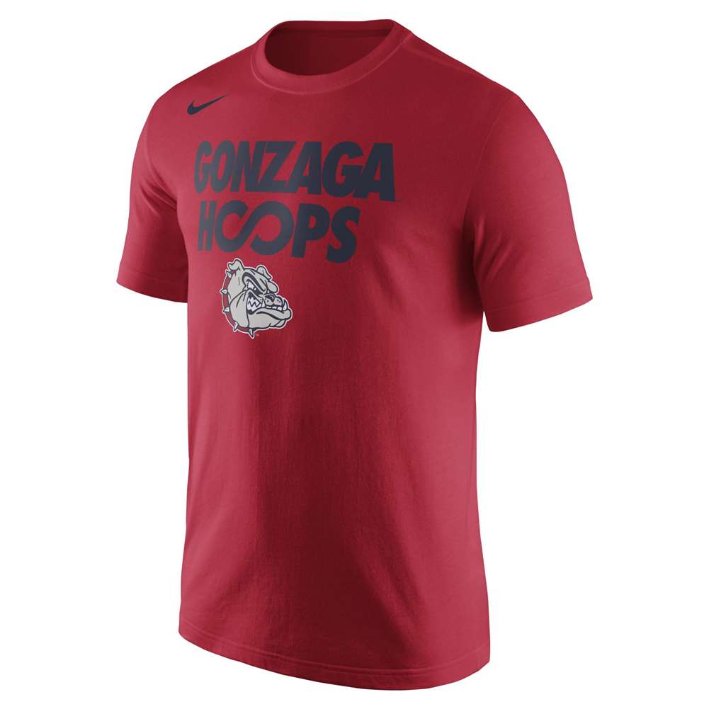 Nike Gonzaga Bulldogs Cotton Basketball T-Shirt