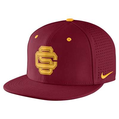 Men's Nike Cardinal/Gold USC Trojans Team Baseball True Performance Fitted  Hat