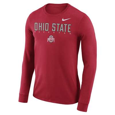 Nike Ohio State Buckeyes Dri-FIT Facility Long Sleeve T-Shirt