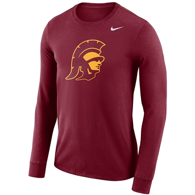 Nike USC Trojans Dri FIT Long Sleeve Logo T Shirt