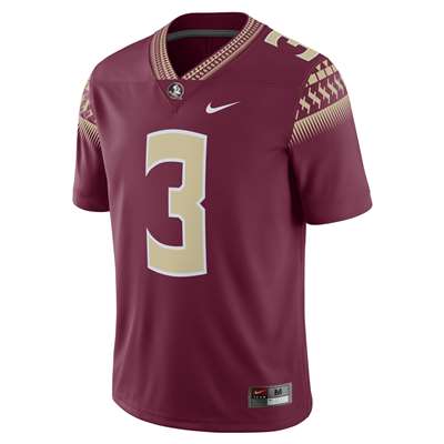 Nike Florida State Seminoles Game Football Jersey - #3 Maroon