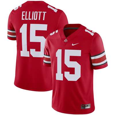 Nike Ohio State Buckeyes Alumni Player Game Football Jersey - Ezekiel Elliott #15 Red