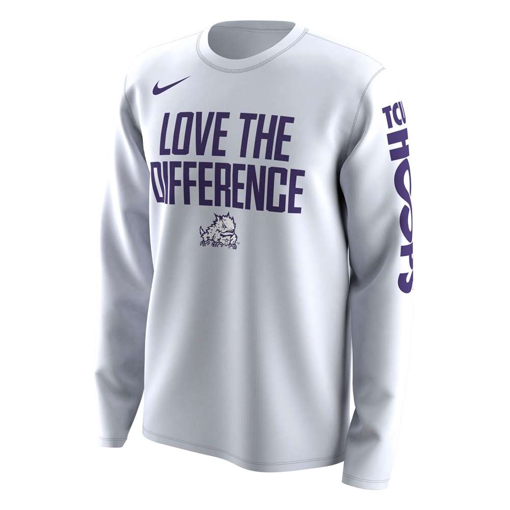 Nike TCU Horned Frogs NCAA Basketball Tournament March Madness Bench Legend  Performance Long Sleeve T-Shirt