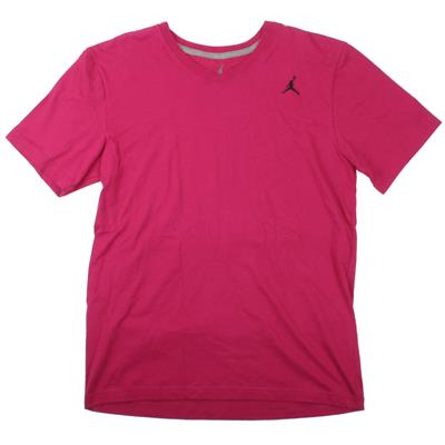 Jordan Cotton V-Neck T-Shirt - Magenta