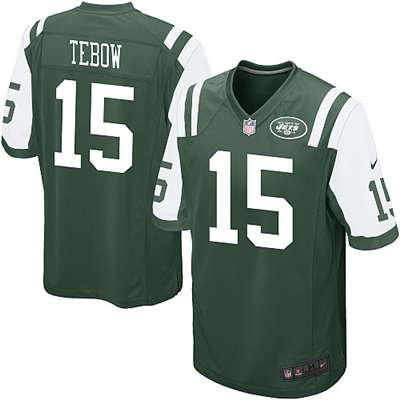 Nike New York Jets Tim Tebow Game Jersey - Green #15