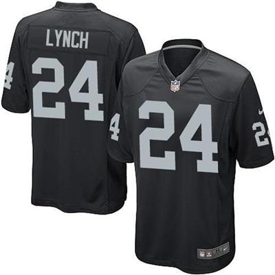 Nike Oakland Raiders Marshawn Lynch Game Jersey - Black #24