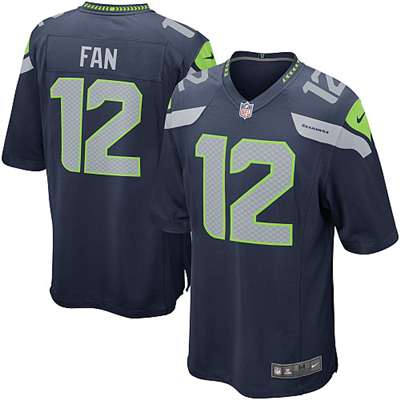 Nike Seattle Seahawks 12th Fan Game Jersey - Pacific Blue #12