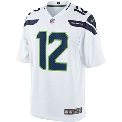 Nike Seattle Seahawks 12th Fan Limited Game Jersey - White #12