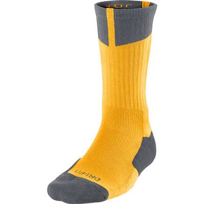 Air Jordan Dri-Fit Crew Socks - Gold/Grey