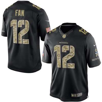 Persona especial Procesando Vientre taiko Nike Seattle Seahawks 12th Fan Salute to Service Special Edition Game Jersey  - Black #12