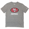 Nike San Francisco 49ers Perforated Logo Football T-Shirt - Grey