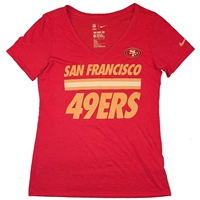 Nike San Francisco 49ers Women's Tri-Blend V-Neck T-Shirt