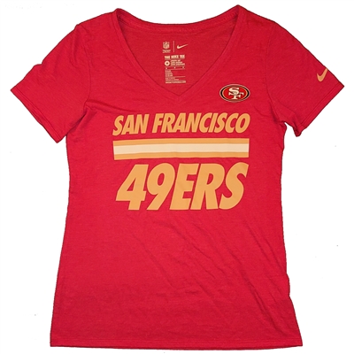 Nike San Francisco 49ers Women's Tri-Blend V-Neck T-Shirt