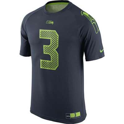 Russell Wilson Seattle Seahawks Nike Name & Number T-Shirt - Neon Green