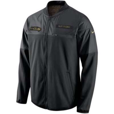 Nike Seattle Seahawks Salute To Service Wind Jacket - Black