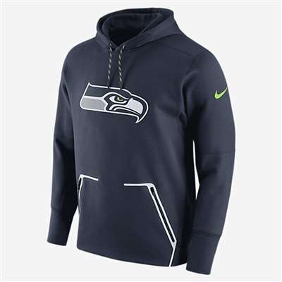 Nike Seattle Seahawks Therma-FIT Pullover Hoodie - Navy