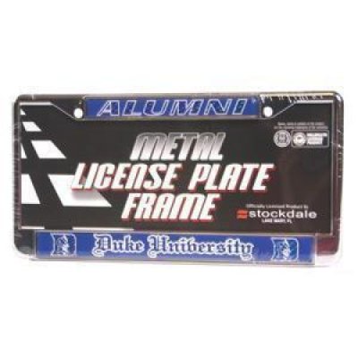 Duke Blue Devils Alumni Metal License Plate Frame W/domed Insert - Blue Background